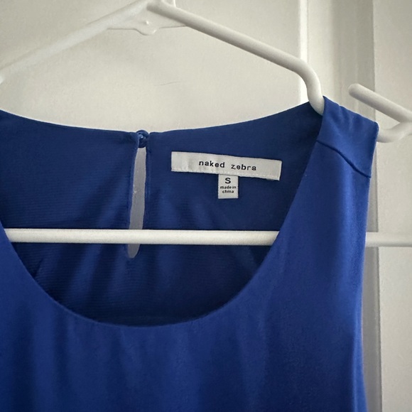 Blue Sleeveless Backless Cocktail Dress - Picture 6 of 7